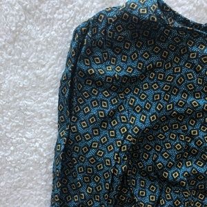 Blue Patterned Blouse
